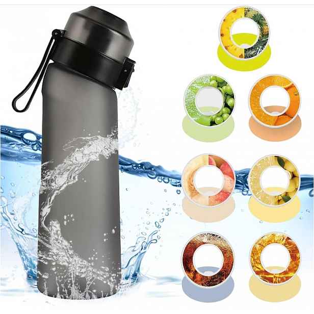 Vonný hrnek 650 ml Koření Láhev vody -7ks Mnoho příchutí černá