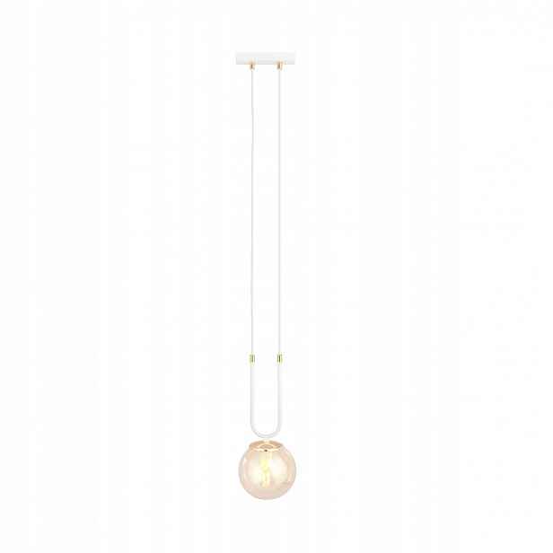 Závěsná lampa Glam 1-bodová bílo-medová, E14, Led, max 10 W
