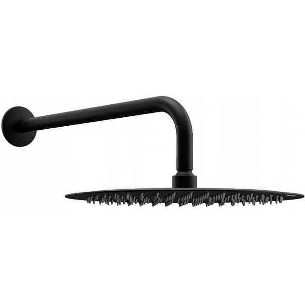 MEXEN - Slim sprchová hlavice - déšť 25 cm + sprchové rameno, černá 79225211-70