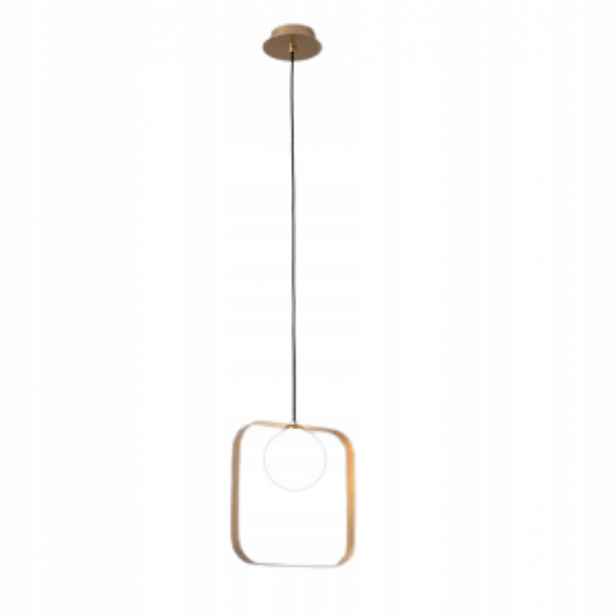 Závěsná lampa zlatá s čtvercovým stínidlem 1x28W G9