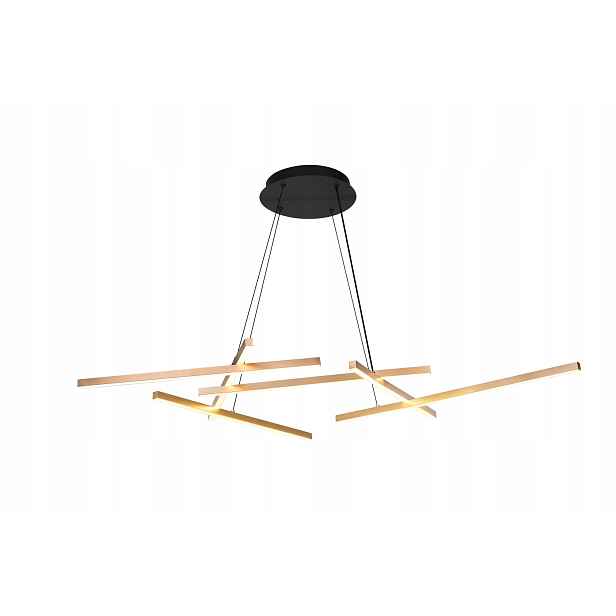 Závěsná Led lampa Rabalux Severine 40W Zlaté tyče Dálkový Ovladač Led