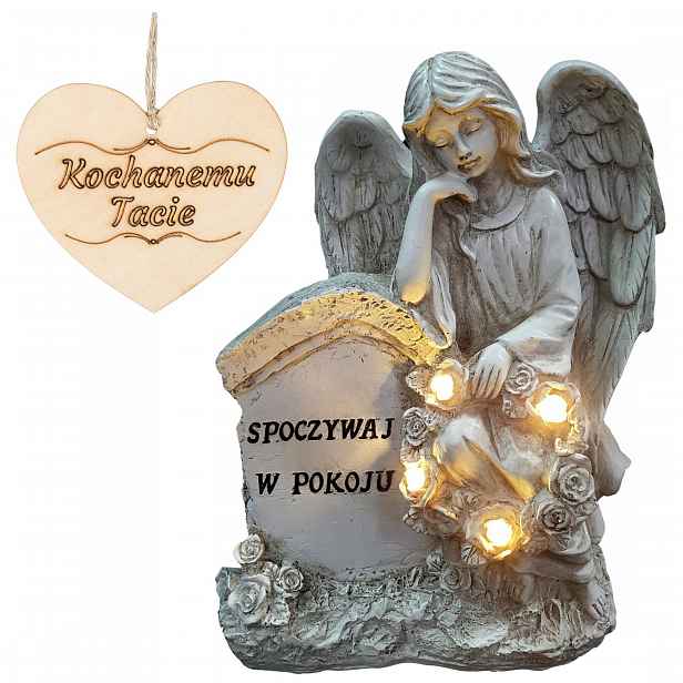 Hřbitovní Svíčka Anděl strážný Odpočívej V Pokoji Na Hrob Táty 21,5 CM