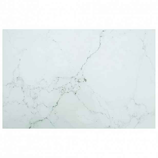 vidaXL Stolní deska bílá 100x62 cm 8 mm tvrzené sklo mramorový design