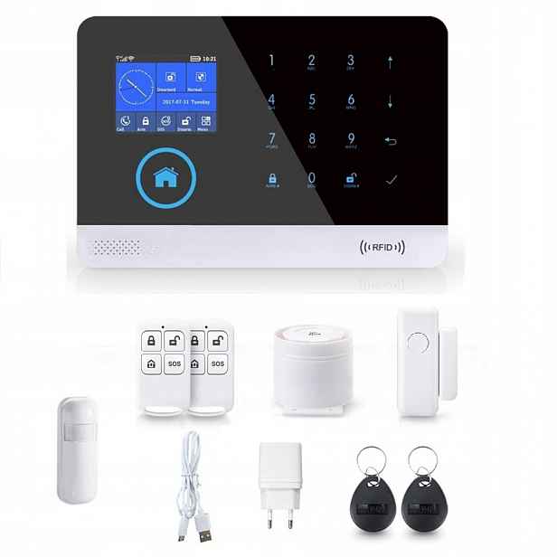 LCD Alarmový Systém 2.4" Gsm WiFi Tuya Smart V Polštině