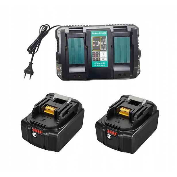 Baterie 6000MAH 2 Ks Pro Makita BL1850 S Nabíječkou
