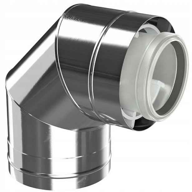 Koleno Bosch pro kamna 110/160 mm 87° Nerezová Ocel Výfukové