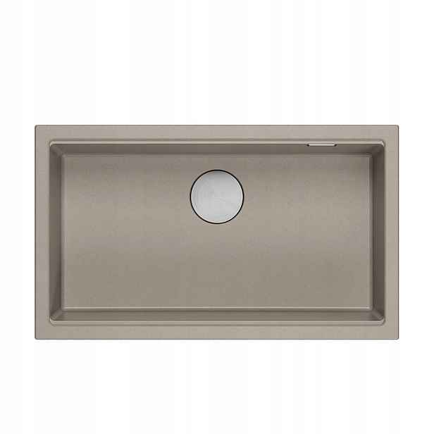 Quadron Logan 110 Jednokomorový dřez 76x44x23,5 cm šedý sifon