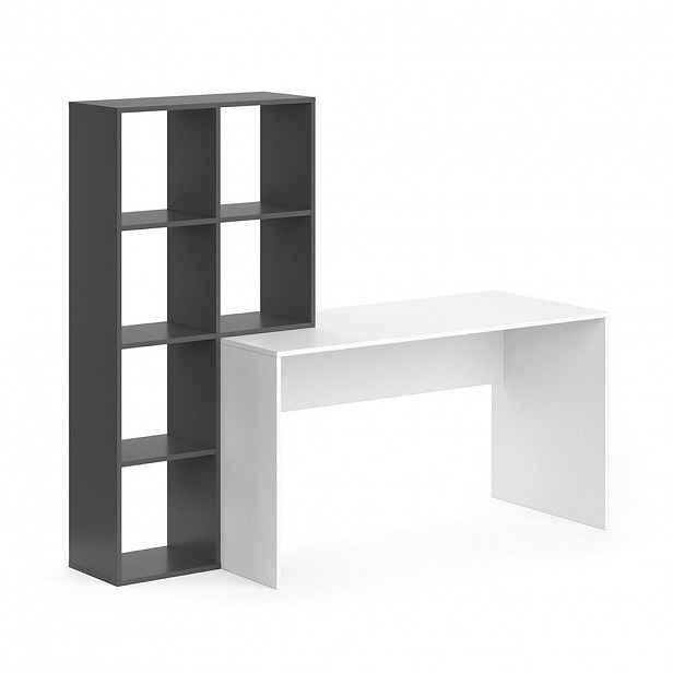 Vicco PSACÍ STŮL Mara Bílá/antracitová 166.8 x 59 cm
