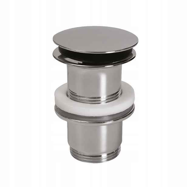 Zátka klik klak italská pro umyvadlo 1 1/4″ push open bez přepadu H62 chrom