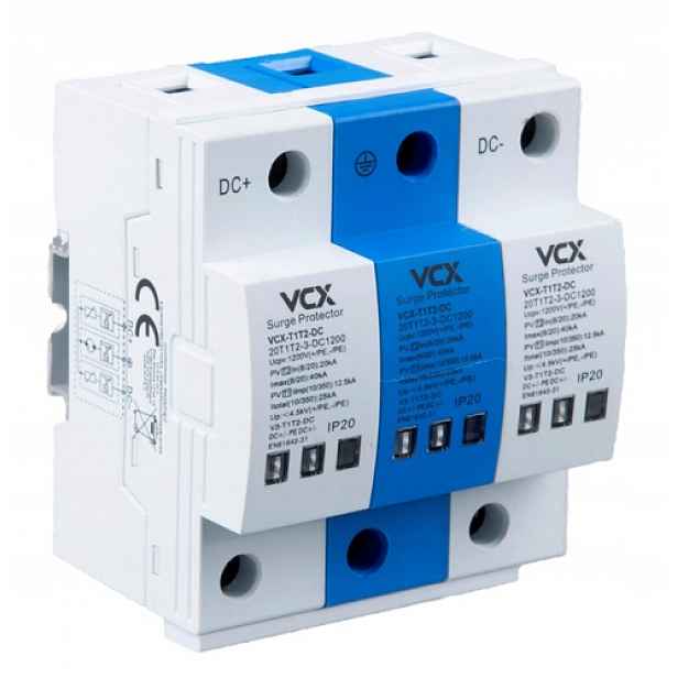 Fotovoltaický omezovač přepětí DC B+c 3P 1200V (T1T2) 25 kA Gdt VCX