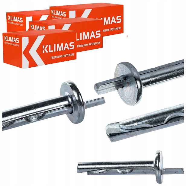 Kovové rozpěrné hmoždinky do betonu 6x35 mm 400 ks zapichovací Klimas Krw