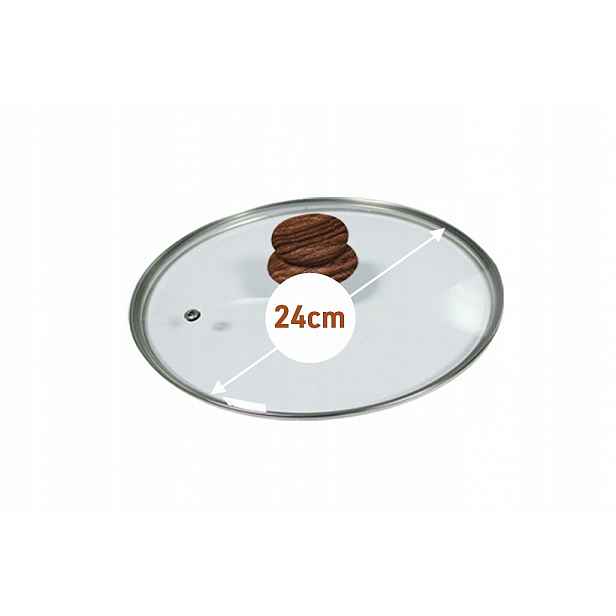 Skleněná poklice Livington Copper & Stone 24 cm