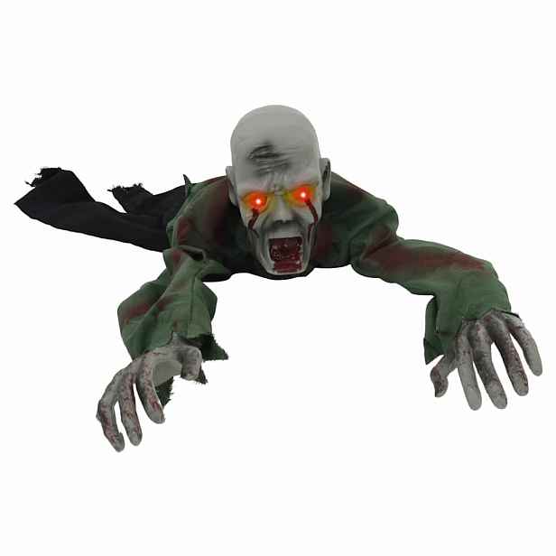 vidaXL Halloweenská dekorace zombie SPOOKA Zelená 110 x 50 x 21 cm