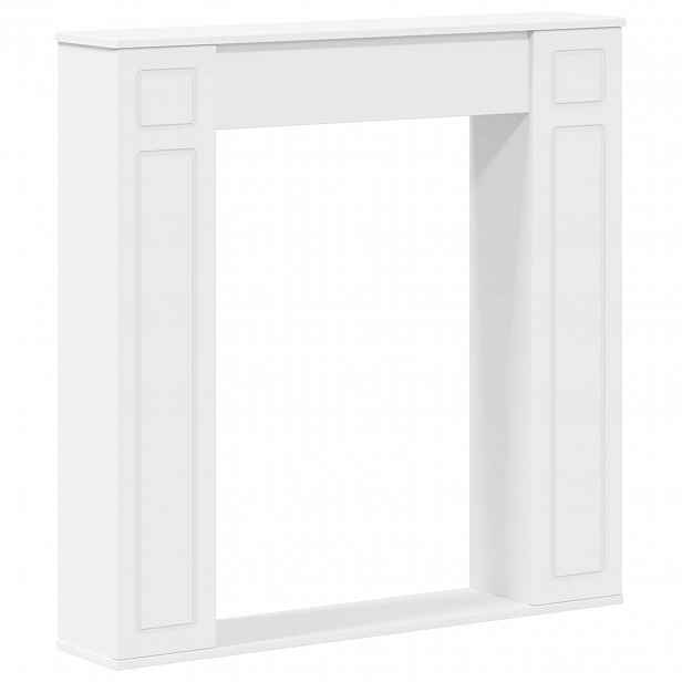 vidaXL Rám krbu Bílá 100 x 20 x 100 cm Kompozitní dřevo