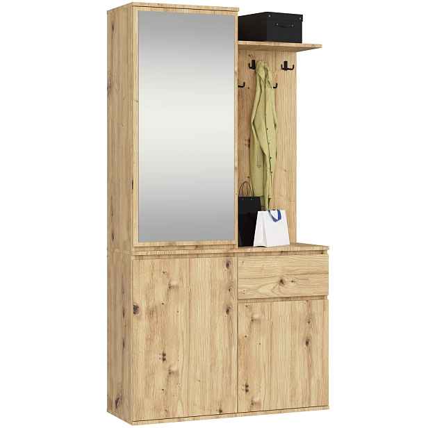 Ak furniture Předsíňová stěna Entro dub artisan