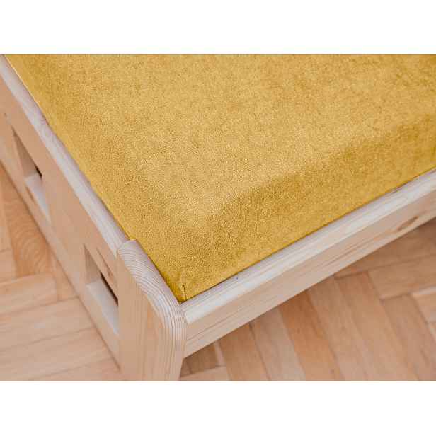 Froté prostěradlo do dětské postýlky CORNY žluté 60 x 120 cm