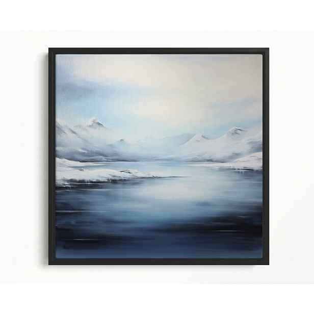 Obraz Rám Americký Box Krajina Hory Voda Jezero Fiord Zima Sníh 60x60