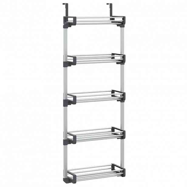 vidaXL Dveřní organizér s 5 policemi 52 x 20 x 135 cm hliník