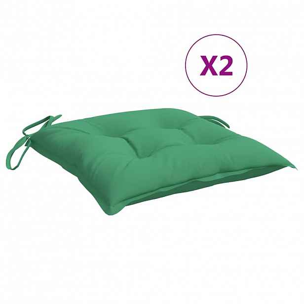 vidaXL Podušky na židli 2 ks zelené 50 x 50 x 7 cm látka oxford