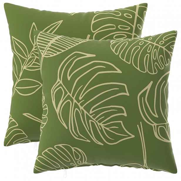 vidaXL Povlak na polštář 2 pcs HEERLEN Listový design 35 x 35 cm
