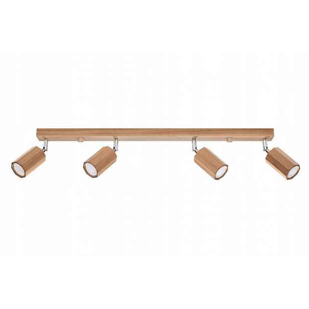 Dřevěné stropní svítidlo lišta čtyřnásobná 4xGU10 Zeke SL.1031 Sollux lighting