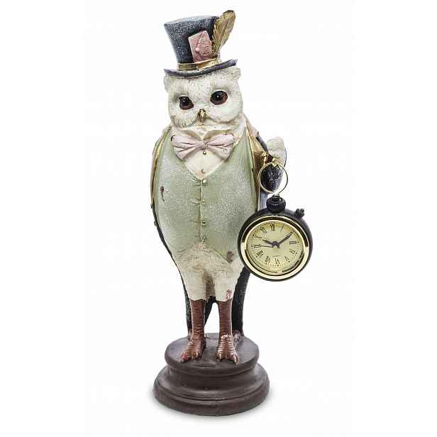 Figurka Sova s hodinkami Sova, Hodiny, Dekorace, Jako Dárek