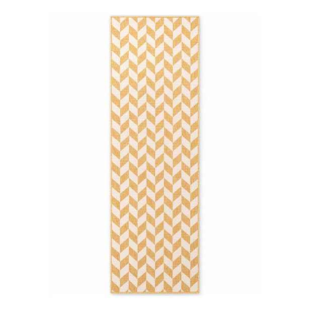 Okrově žlutý/krémový vnitřní a venkovní běhoun 80x200 cm Haringey Terrick – Ted Baker