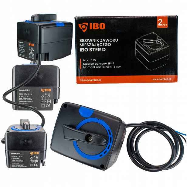 Pohon směšovacího ventilu 3-BODOVÝ Ibo 120s 6Nm 230V Ovladač Adaptér