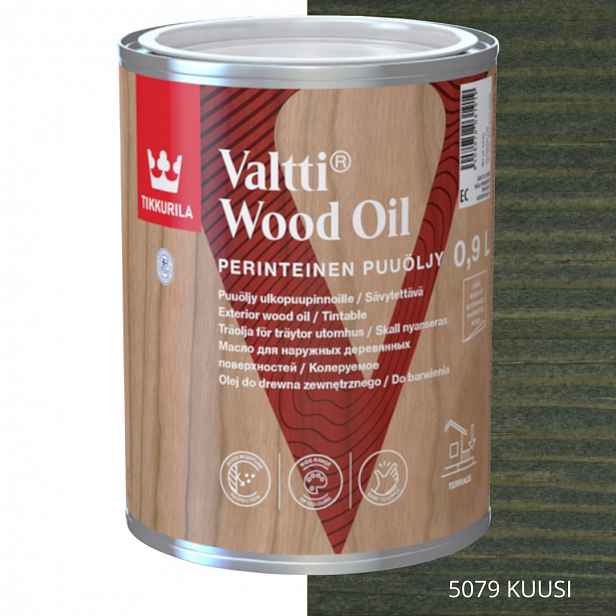 Tikkurila Valtti Wood Oil Olej Na Dřevo 0,9 L Barva 5079 Kuusi