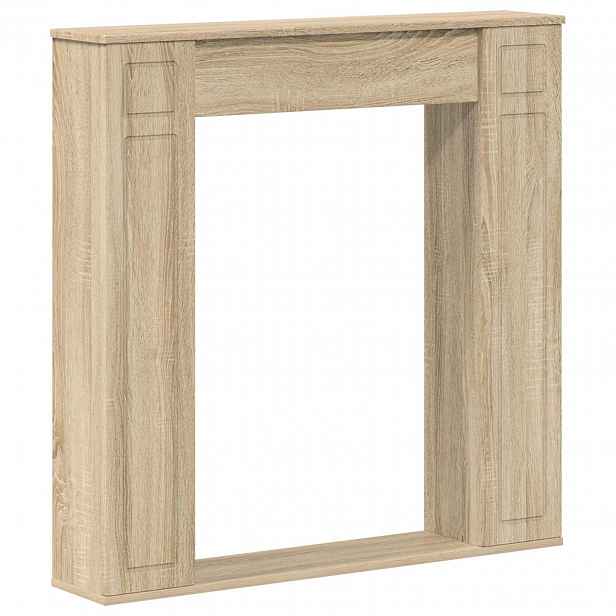 vidaXL Rám krbu Dub sonoma 100 x 20 x 100 cm Kompozitní dřevo