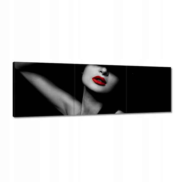 Obrazy 150x50 Červené rty Rtěnka