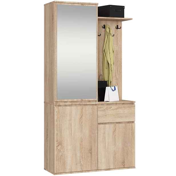 Ak furniture Předsíňová stěna Entro dub sonoma