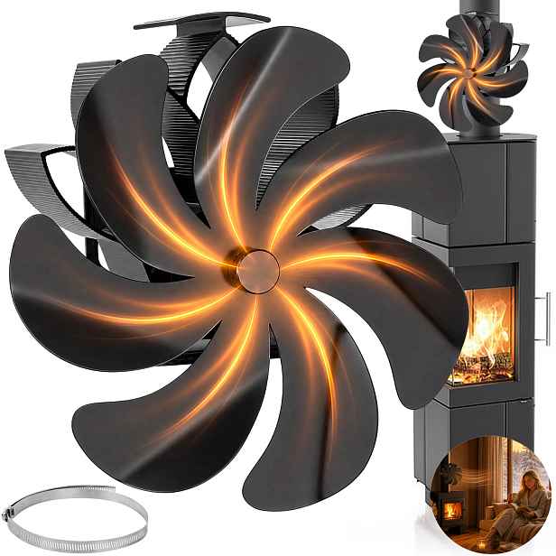 Ekologický Teplovzdušný Krbový Ventilátor Napájený Teplem, Univerzální