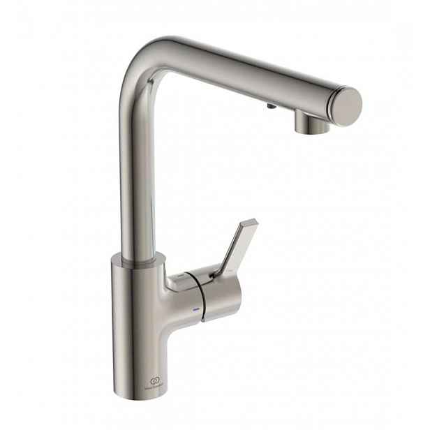 Ideal Standard Gusto - Dřezová baterie s dávkovačem mýdla, ocel A7817GN