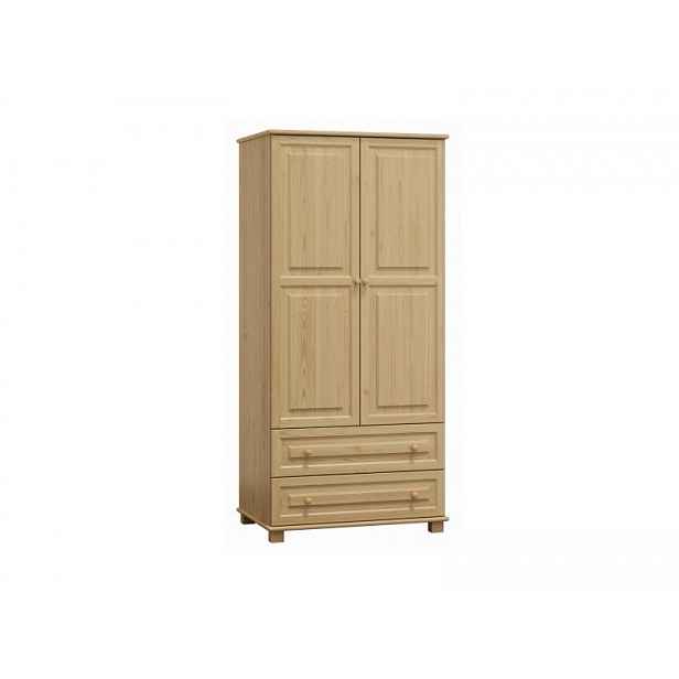 Skříň šatní 2D BHAGIRA 4, šíře 90 cm, masiv borovice