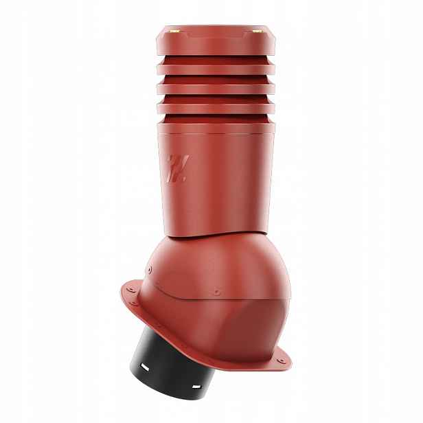 Větrací komín Ecoline pro plechovou střešní krytinu, profil H, průměr 150 mm, červený