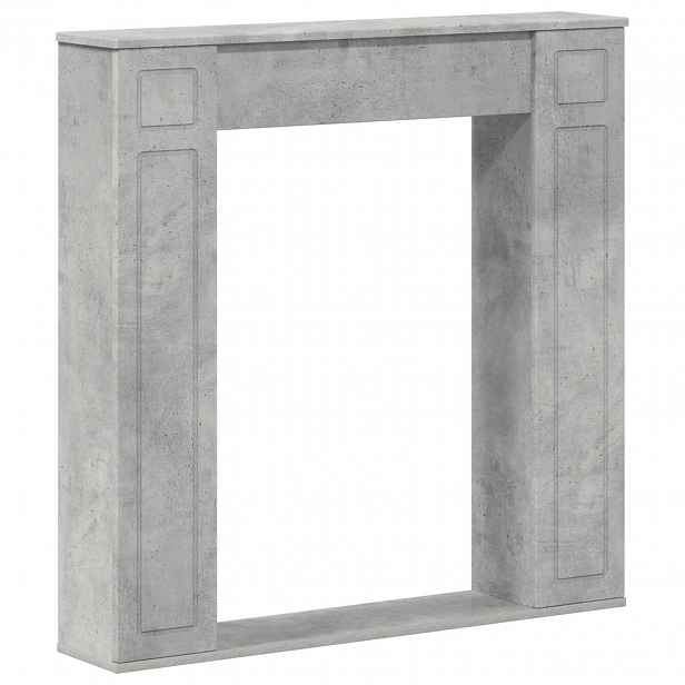 vidaXL Rám krbu Betonově šedá 100 x 20 x 100 cm Kompozitní dřevo