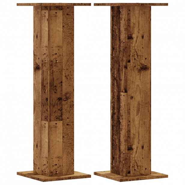vidaXL Stojany na rostliny 2 ks old wood 30x30x95 cm kompozitní dřevo