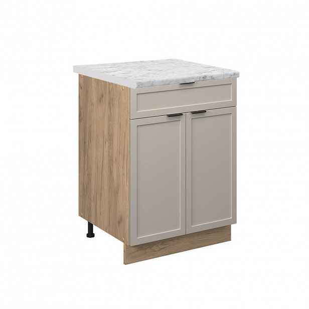 Vicco SPODNÍ SKŘÍŇKA KUCHYŇSKÉ LINKY Fame-Line GreyBeige 60 cm se zásuvkou, PD Mramor