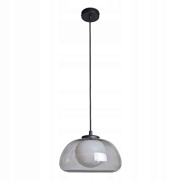 Závěsná skleněná lampa 1xG9 7W černá Italux Ainale IP20