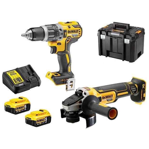 DeWalt 18V kombo sada DCD796+DCG405,2x5,0Ah DCK2080P2T-QW