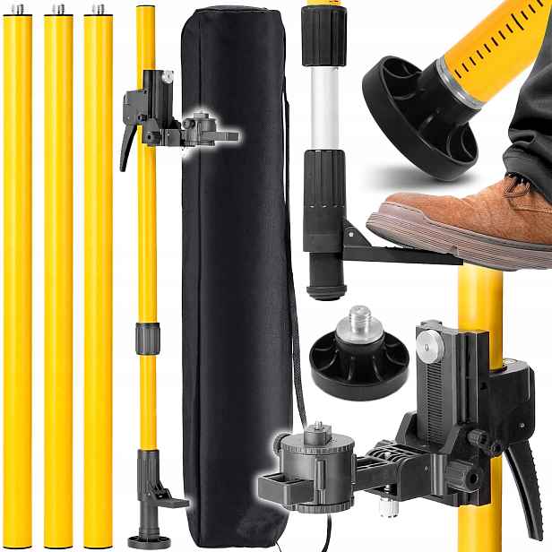 Rozpěrná tyč stativ XXL pro laserovou vodováhu, 450 cm nastavení sklonu