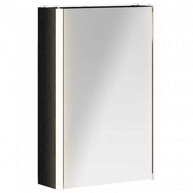 vidaXL Koupelnová zrcadlová skříň Černý dub 33 x 11,5 x 50 cm