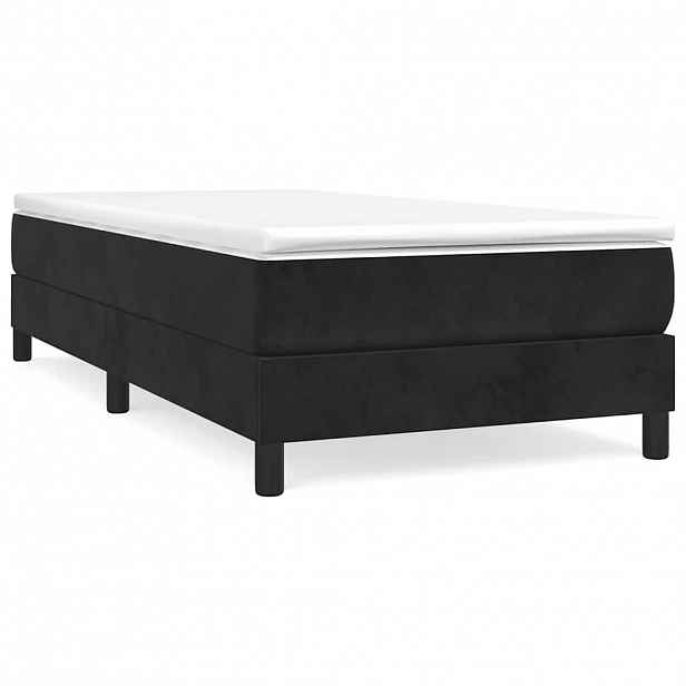 vidaXL Rám postele s boxspringem černý 100 x 200 cm samet