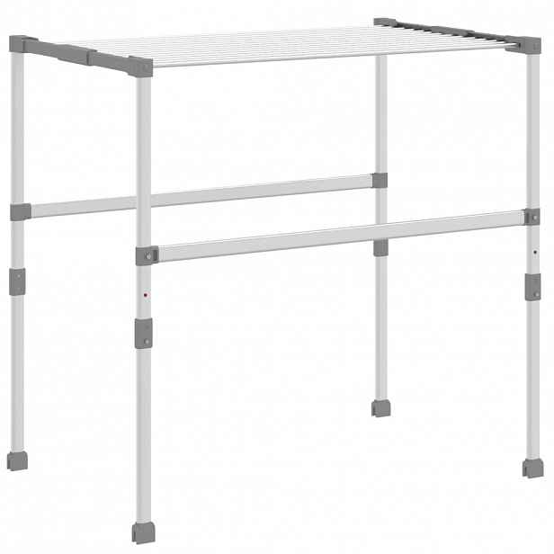 vidaXL Sušák na prádlo 83 × (50–55) × (40–85) cm hliník