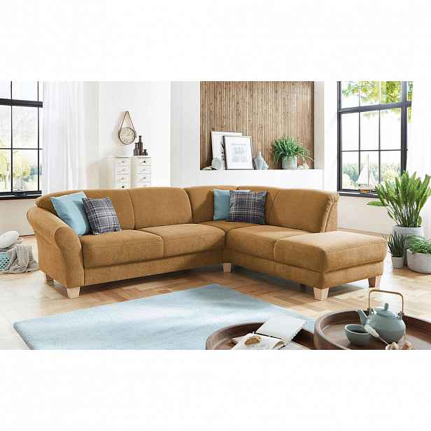 Sit & More ROHOVÁ SEDAČKA, textil, hořčicově žlutá