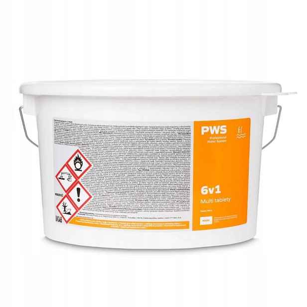 Chemie bazénová, Multi tablety 6 v 1 Maxi 5kg, Pws