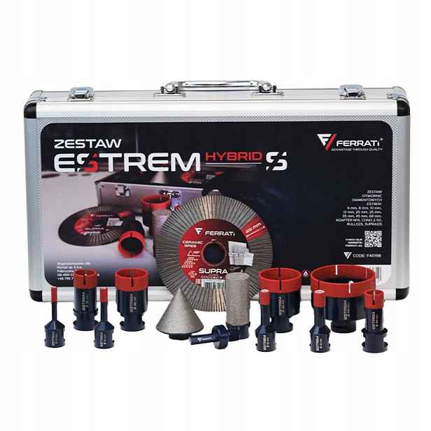 Ferrati Estrem Hybrid S sada diamantových děrovaček M14 pro gres F40198