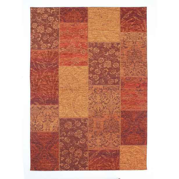 Kusový koberec Manhattan Patchwork Chenille Terracotta, 200x290, oranžová, chodba / předsíň, Flair Rugs
