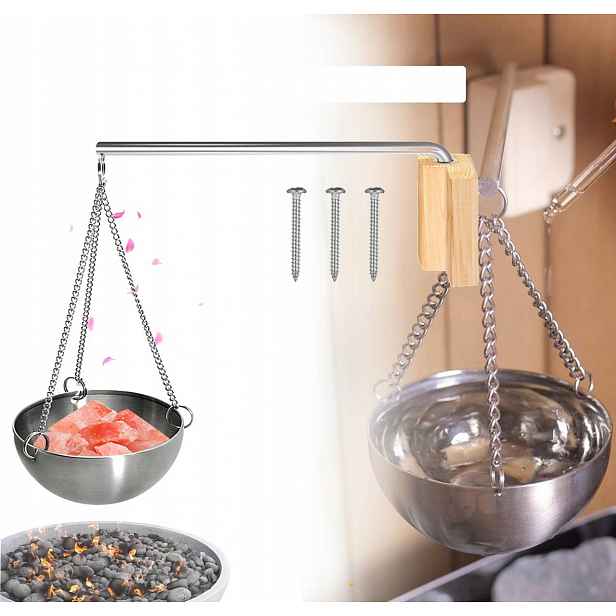 Miska z nerezové oceli do sauny na oleje, sauna spa, průměr 12 cm